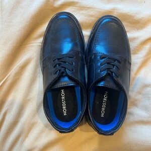 Kids Dressy Black Lace Up Shoes